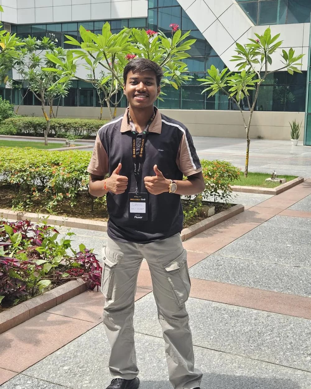 Thumbs up at BNB Chain AI Hack Delhi